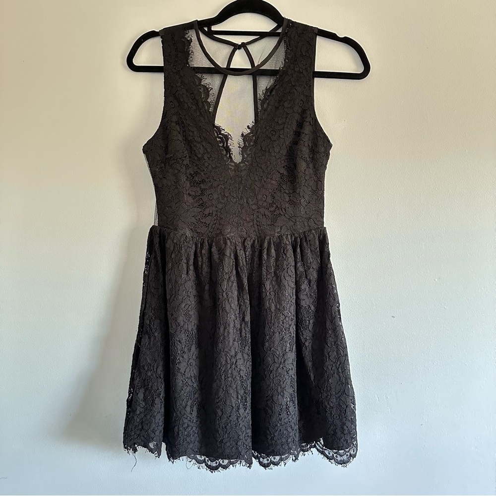 🔥Tobi Caryn Lace & Mesh Skater Dress